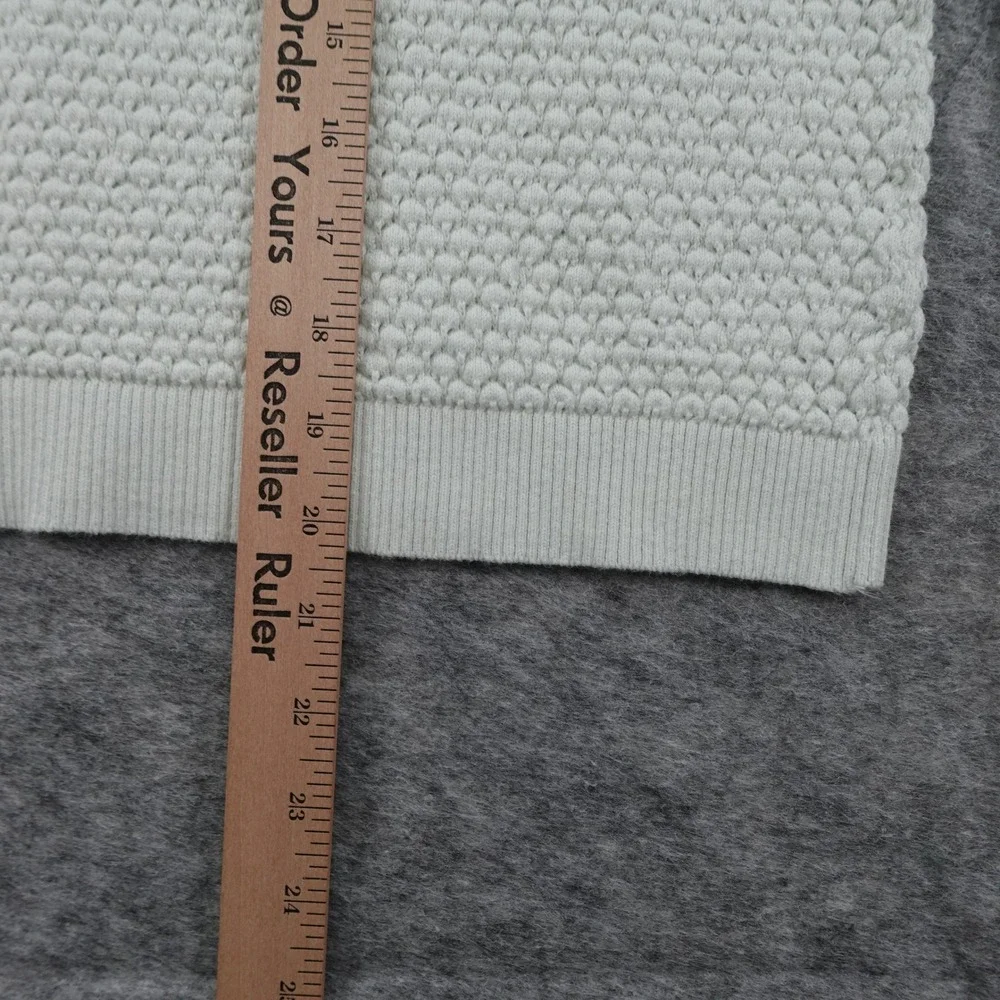 Ted Baker Top Womens 1 US 4 White Textured Crew Neck Long Sleeve Waffle Knit - Picture 10 of 11